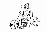 Coloring Weightlifter sketch template