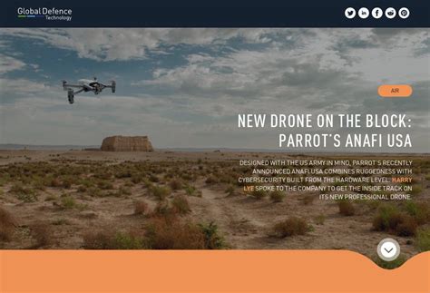 parrots anafi usa drone global defence technology issue  august