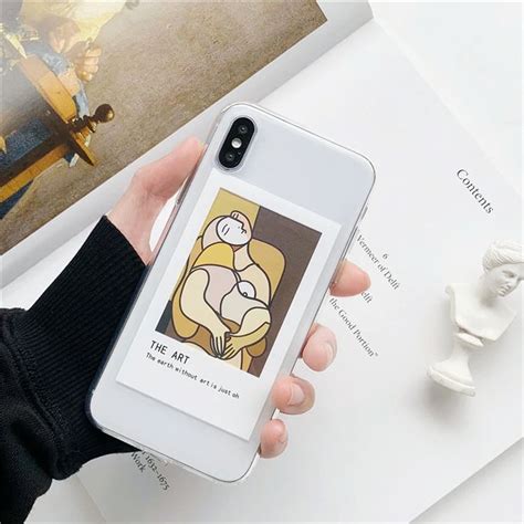 shipping oil painting card clear tpu phone cases  iphone xs max  xr xs  iphone