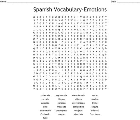 printable word search  spanish printable word searches