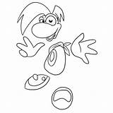 Rayman Colouring sketch template