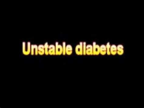 definition  unstable diabetes diabetestalknet