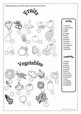 Esl Verduras Vocabulary Frutas Inglese Islcollective Primaria sketch template