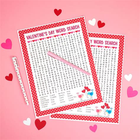 printable valentine puzzles  adults printable crossword puzzles