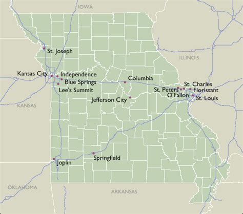 City 3 Digit Zip Code Maps Of Missouri