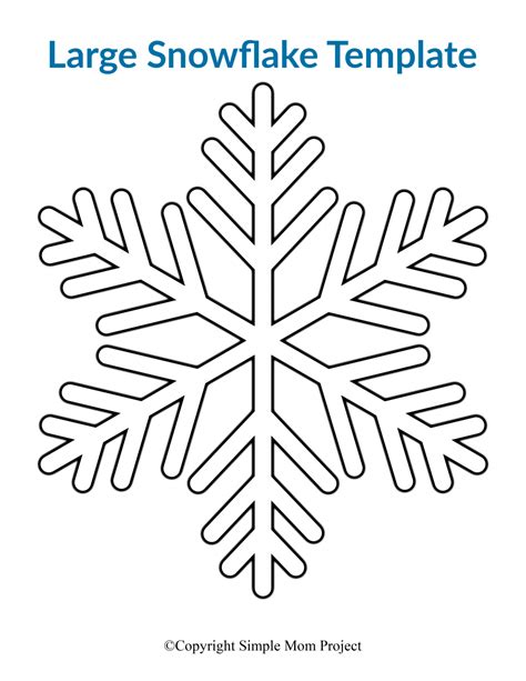 snowflakes template printable large printable snowflake shapes  cut