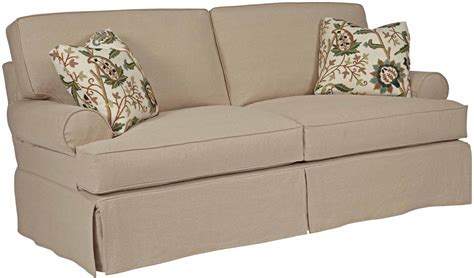 samantha  seat sofa  slipcover tailoring loose pillow   kincaid furniture wolf