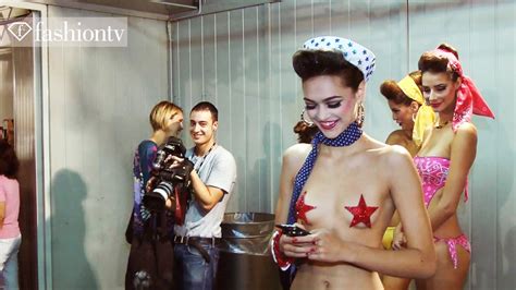 pin up stars swimwear s sexy sailors show and backstage milan spring 2012 fashiontv ftv