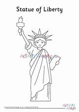 Statue Loudlyeccentric Activityvillage Libertys sketch template