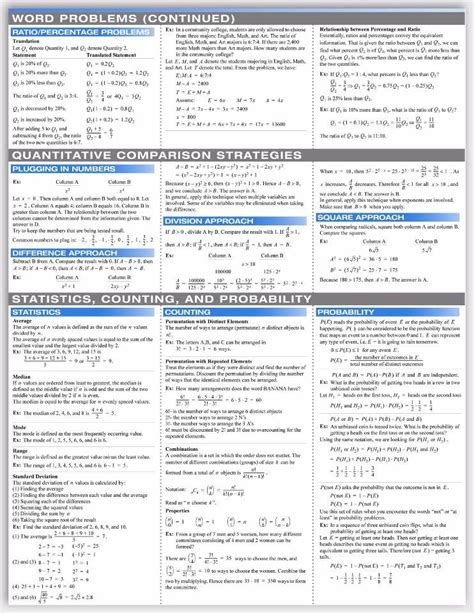 Gre Math Formula Sheet Psi Chi Cal Poly Pomona