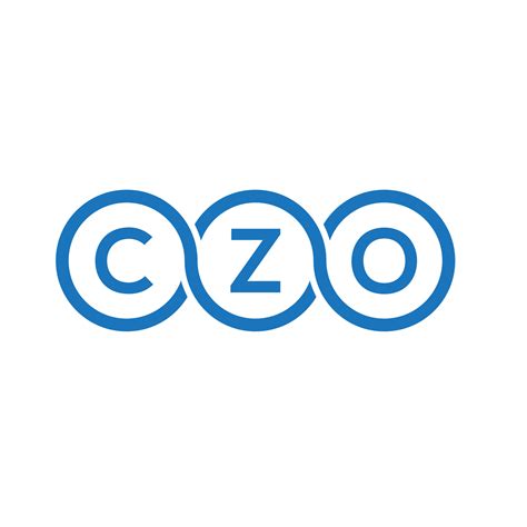 czo letter logo design  black backgroundczo creative initials letter logo conceptczo vector