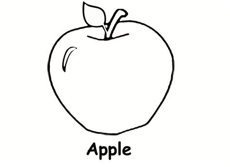 freecoloringbookpages  printable apple coloring pages  kids