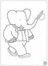 Coloring Dinokids Babar Close Colouring sketch template