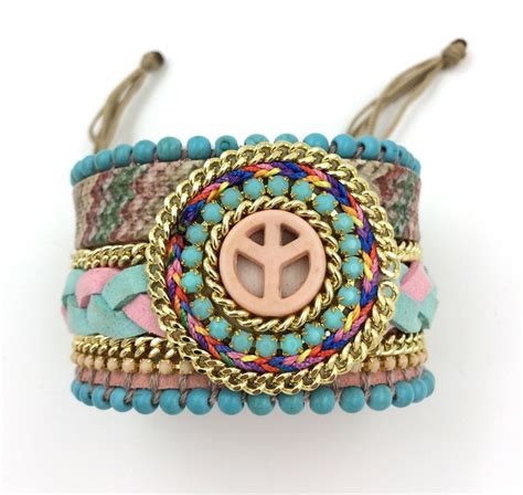 european jewelry suppliers leather bangle wrap bracelet peace