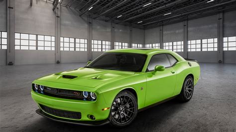 dodge charger srt hellcat  green hd cars  wallpapers images backgrounds