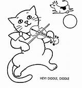 Coloring Diddle Hey Pages Fiddle Cat Clipart Template Kids Popular Library sketch template