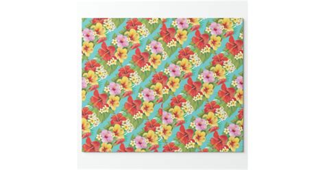 hawaiian hibiscus tropical islands theme wrapping paper zazzle