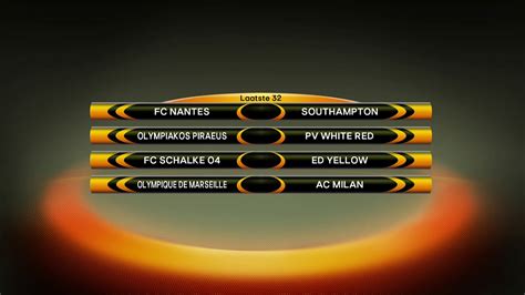 pes  full uefa europa league draw   youtube