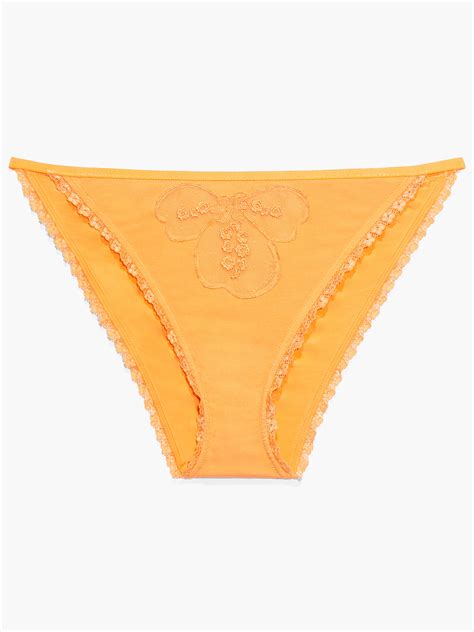 A Peek Behind The Lace String Bikini In Orange Savage X Fenty Uk