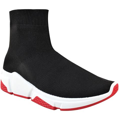 womens ladies sock trainers gym sneakers speed comfy runner fashion stretch size ebay