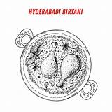 Biryani Hyderabadi sketch template