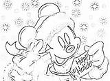 Coloring Christmas Disney Pages Mickey Holiday Mouse Happy Activities Kids Sheets Printables Cartoon Labels Merry sketch template