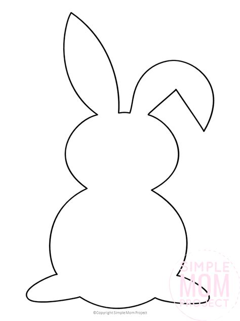 printable bunny rabbit templates simple mom project easter bunny