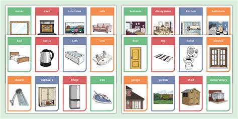 older learners household items flashcards twinkl adult