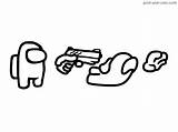 Ausmalbilder Sonic Imposter Pintar Pistola Matar Drucken Fantasma sketch template