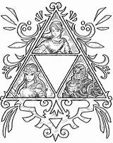 Triforce Zelda Deviantart Logo sketch template