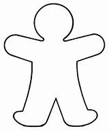 Outline Person Clip Template Clipart Blank Printable Line Paper Craft Body Mini Gif sketch template