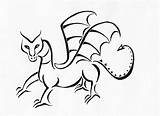 Welsh Dragon Drawing Getdrawings sketch template