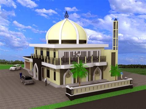 contoh desain masjid minimalis modern