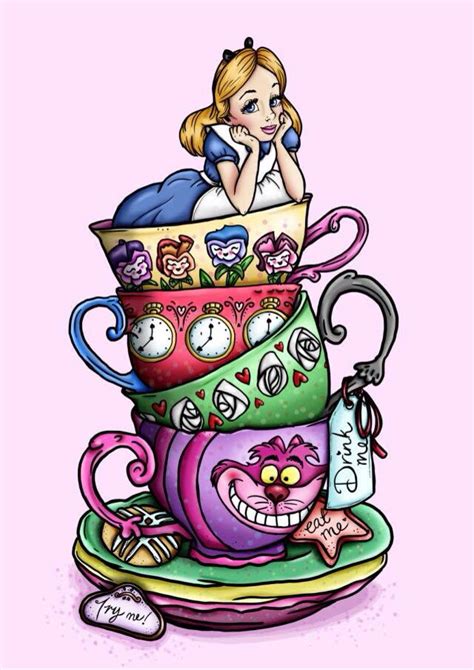 tea cup alice  wonderland clip art library