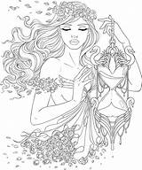Coloring Pages Lady Women Adults Getdrawings sketch template