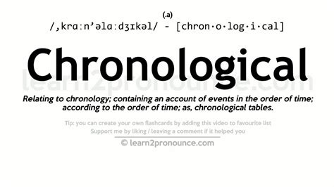pronounce chronological