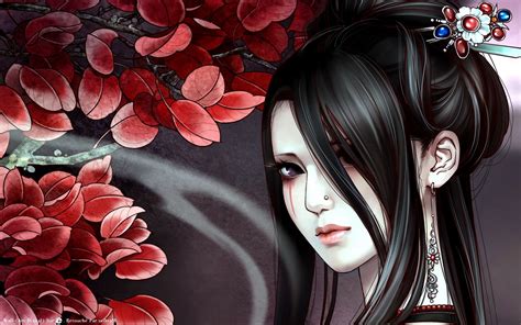 anime geisha wallpaper anime art beautiful gothic anime