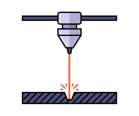 laser engraving  metal cut metal flat vector illustration
