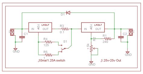 circuit design lm maximum resistorpot current regulator reference voltage electrical