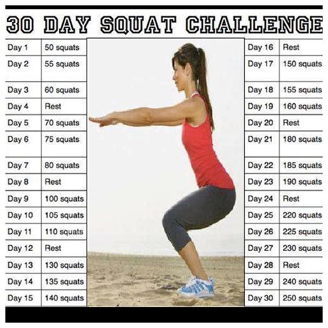 squat challenge squat challenge 30 day squat challenge month workout images