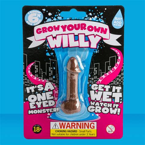 grow a dick novelty penis toy get it wet and watch it grow yellow