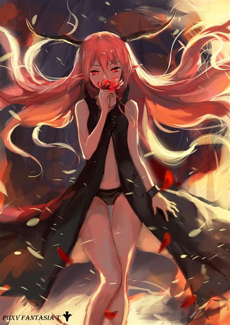 Wallpaper Illustration Long Hair Anime Girls Horns