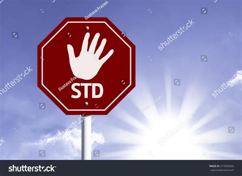 Stop Std Sexually Transmitted Diseases Red Stock