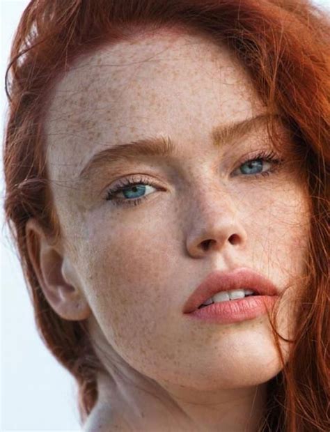 freckled red ginger haired gal with blue eyes gingerhair red hair freckles red hair blue