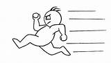 Fast Clipart Run Runner Clip Coloring Library Gif Cliparts sketch template