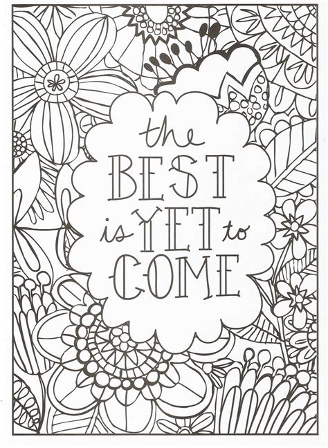 adult coloring pages  positive quotes
