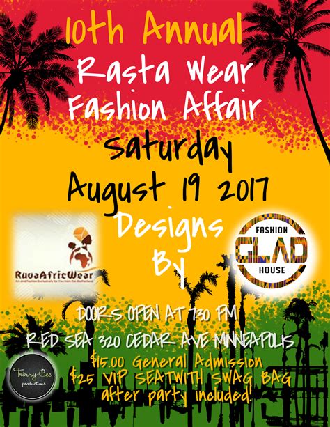 10th annual rasta wear fashion affair and after party the red sea minneapolis