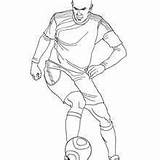 Zidane Hellokids Playing Coloring Pages Soccer sketch template