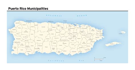 large municipalities map  puerto rico puerto rico north america mapsland maps   world