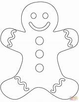 Gingerbread Man Coloring Pages Printable Plain Drawing Christmas Cookie Sheet Girl Lebkuchenmann Template Men Clipart Outline Ginger Color Colouring Vorlage sketch template